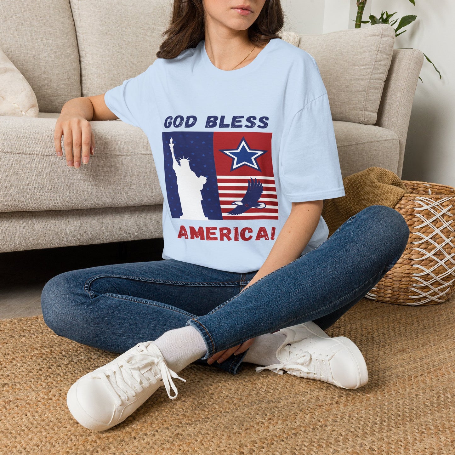 4th of July Unisex Softstyle T-Shirt |  Patriotic Tee