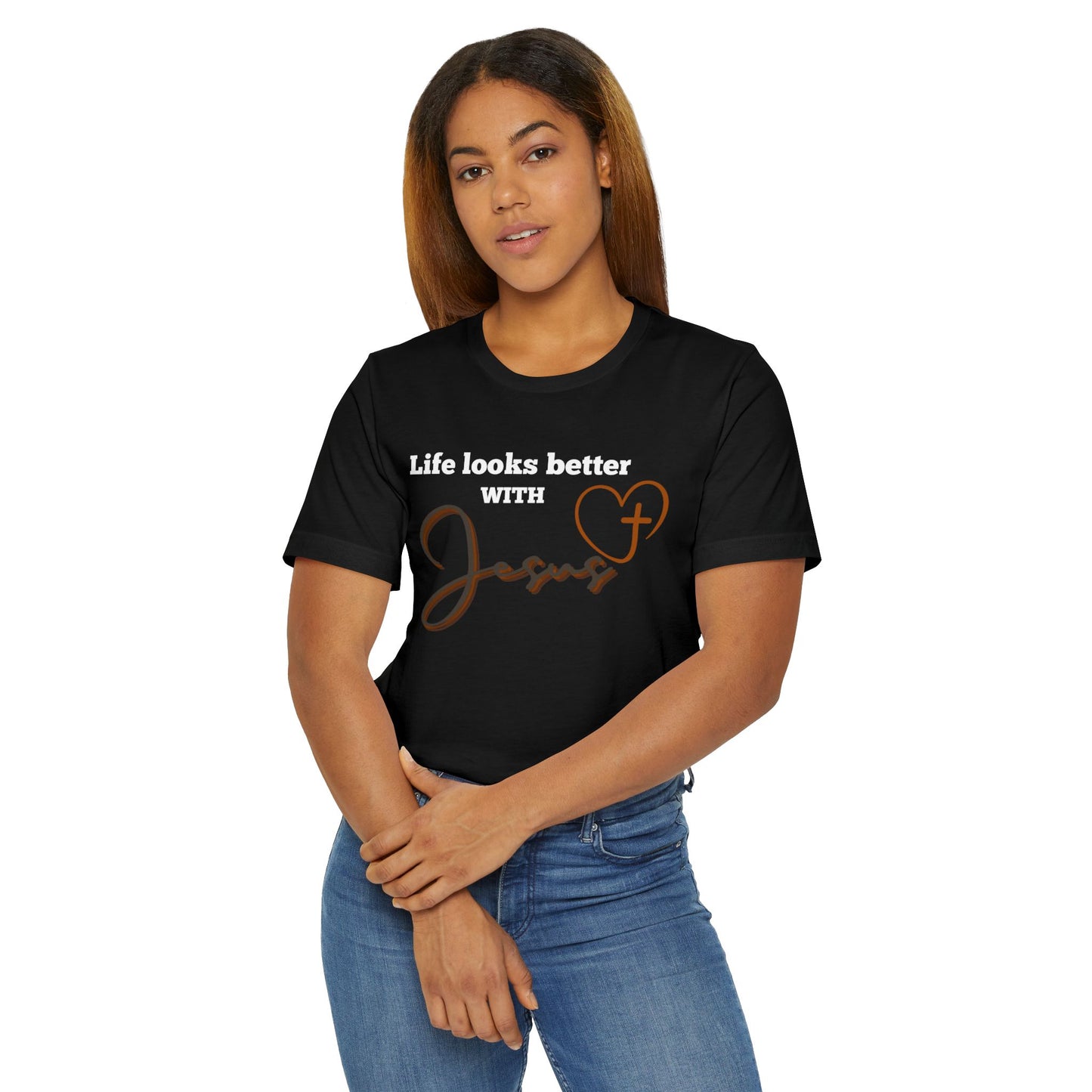 Faith Over Everything “With Jesus” Tee| Unisex Jersey Tee