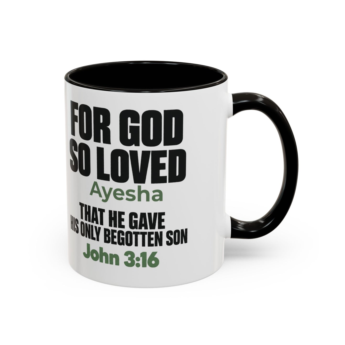Personalized John 3:16 Christian Mug | For God So Loved Faith Gift (11oz, 15oz)