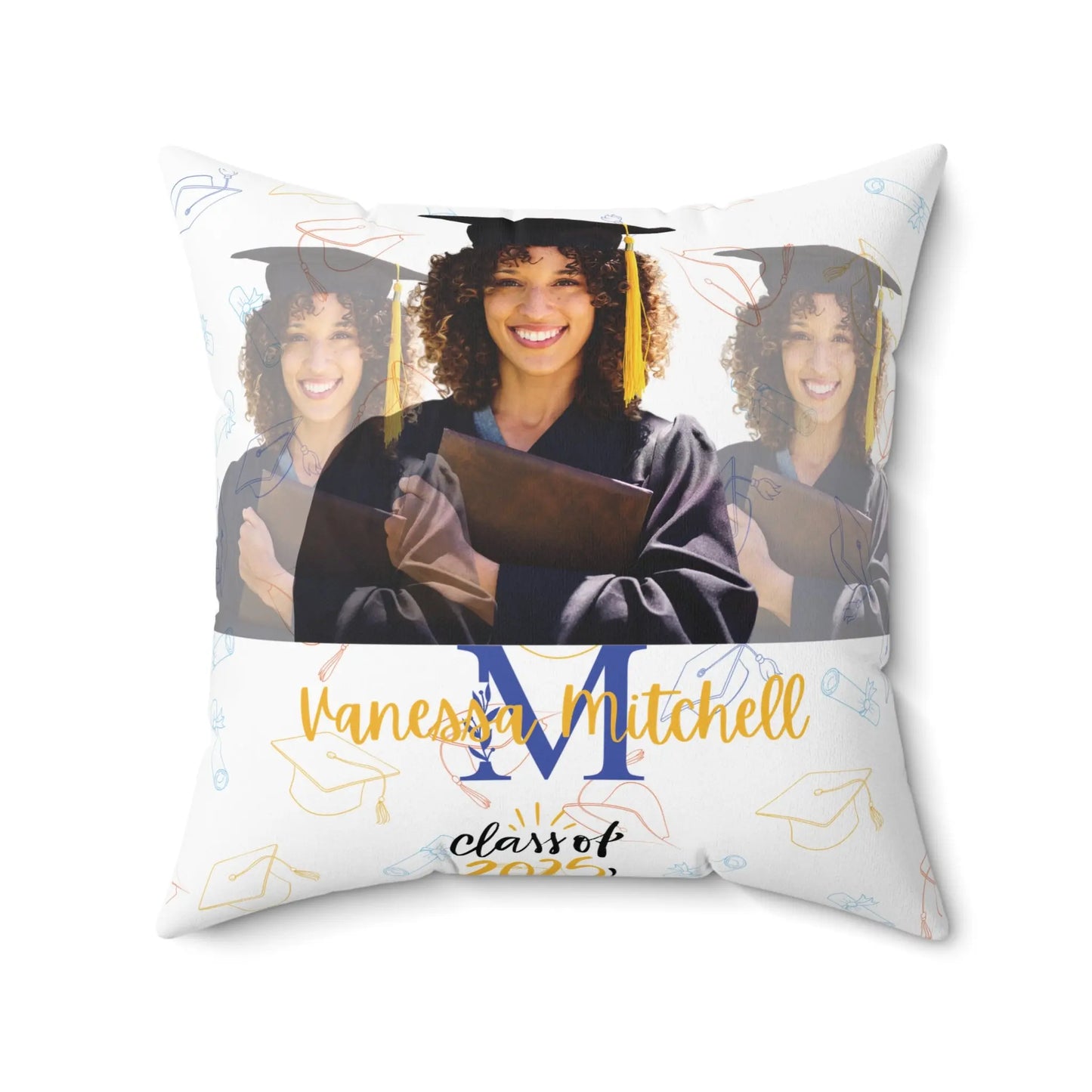 2025 Graduate Spun Polyester Square Pillow Printify