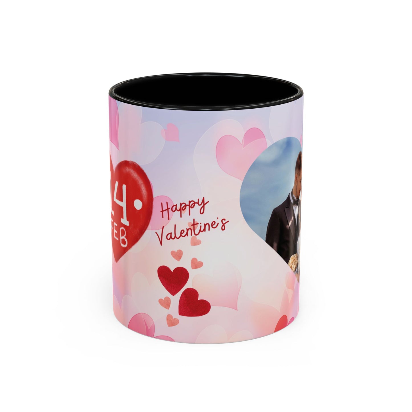 Valentine’s Day Mug Set – Romantic Heart & Custom Photo Design