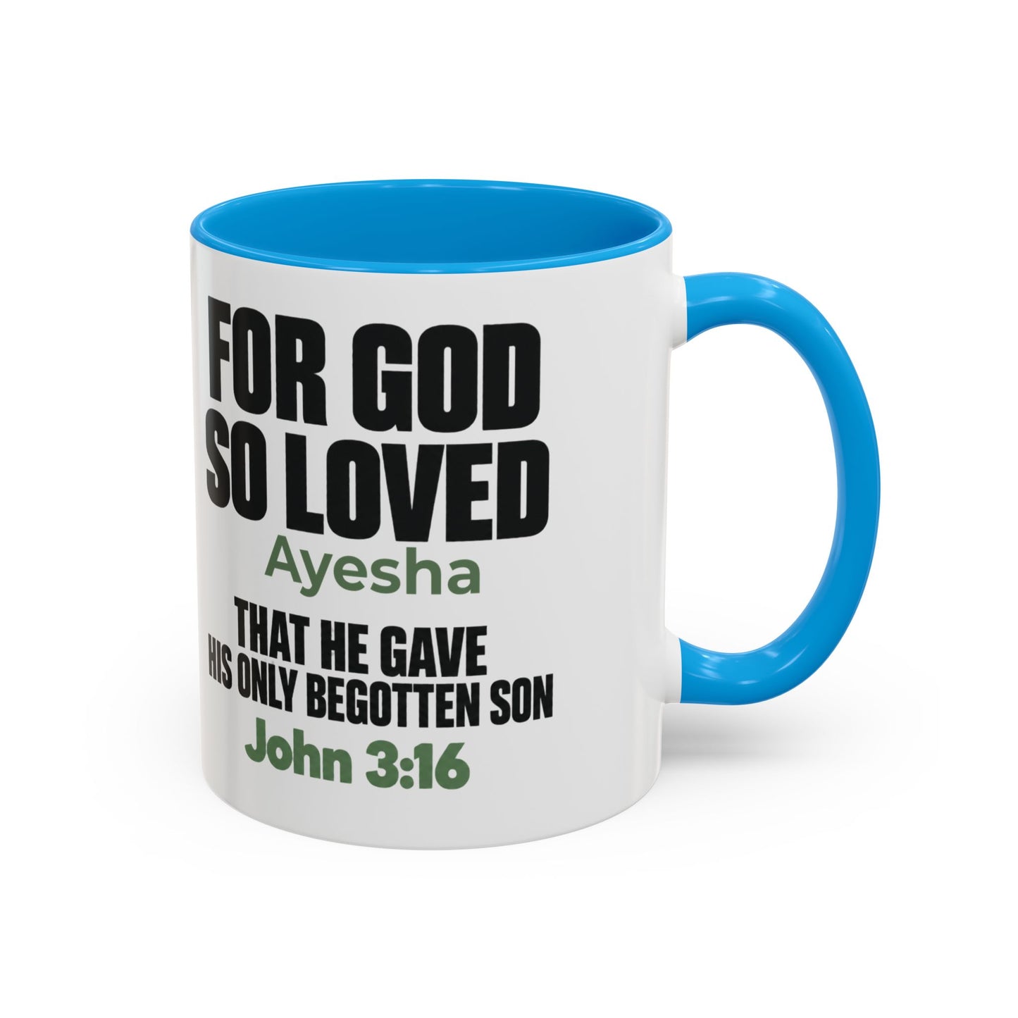 Personalized John 3:16 Christian Mug | For God So Loved Faith Gift (11oz, 15oz)