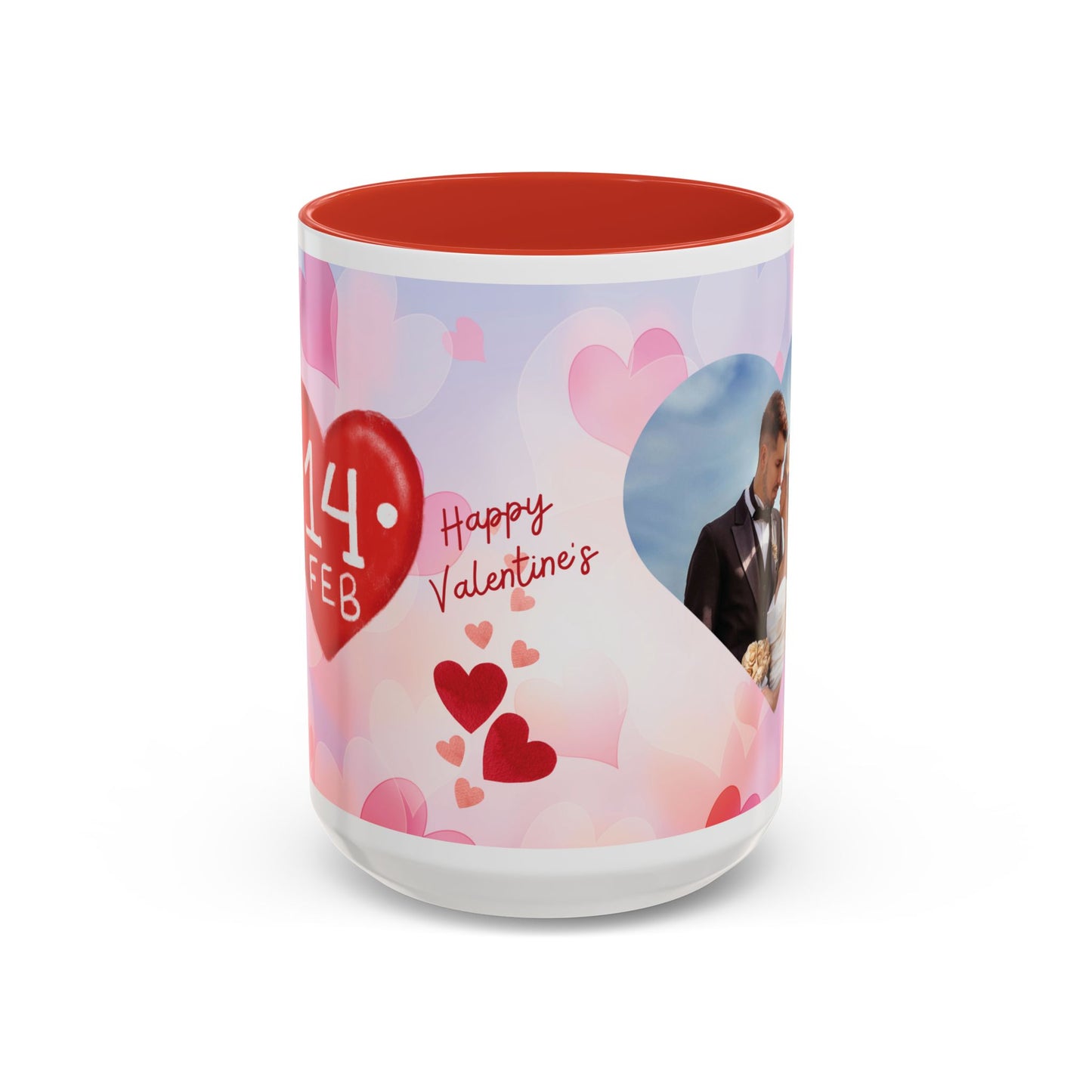Valentine’s Day Mug Set – Romantic Heart & Custom Photo Design