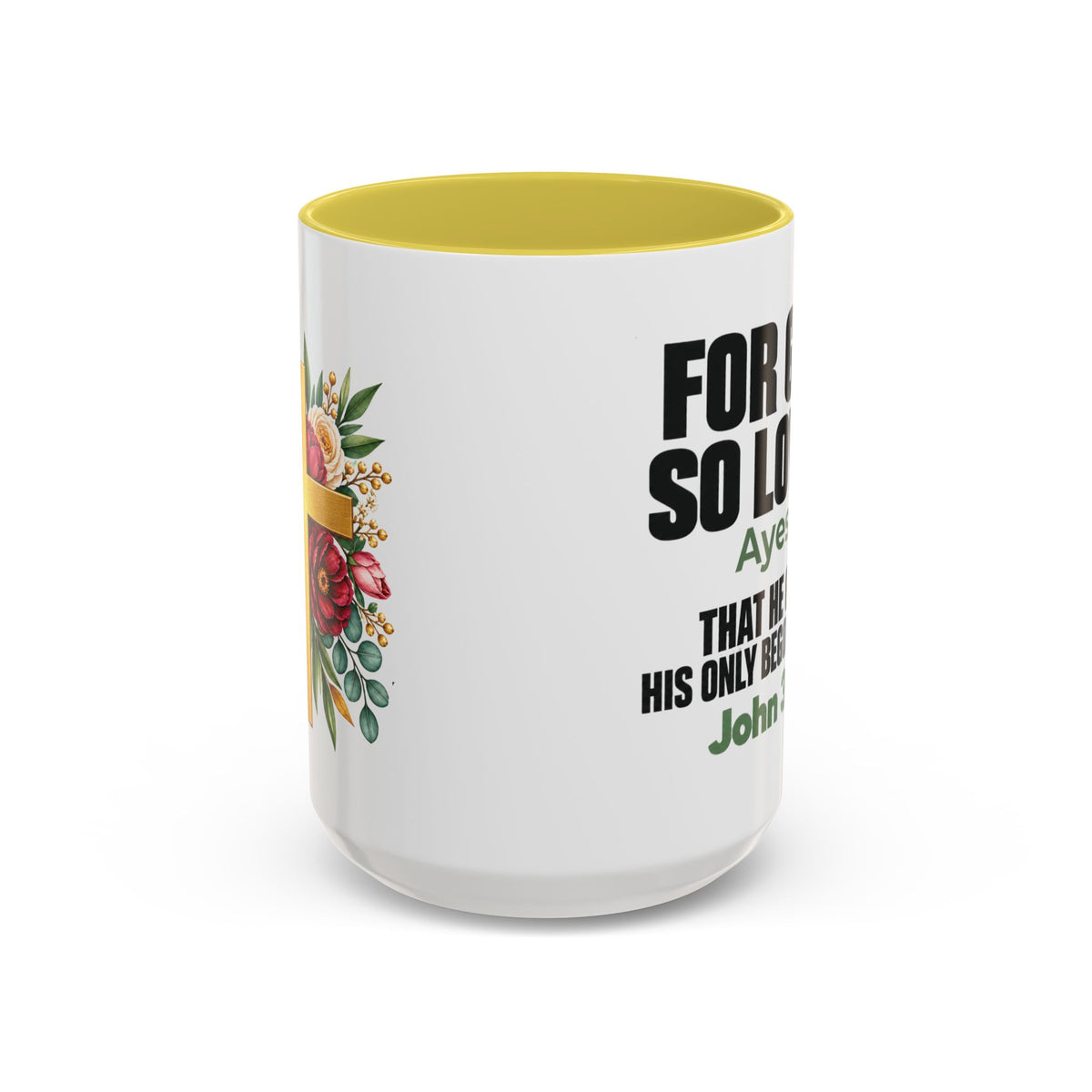 Personalized John 3:16 Christian Mug | For God So Loved Faith Gift (11oz, 15oz)