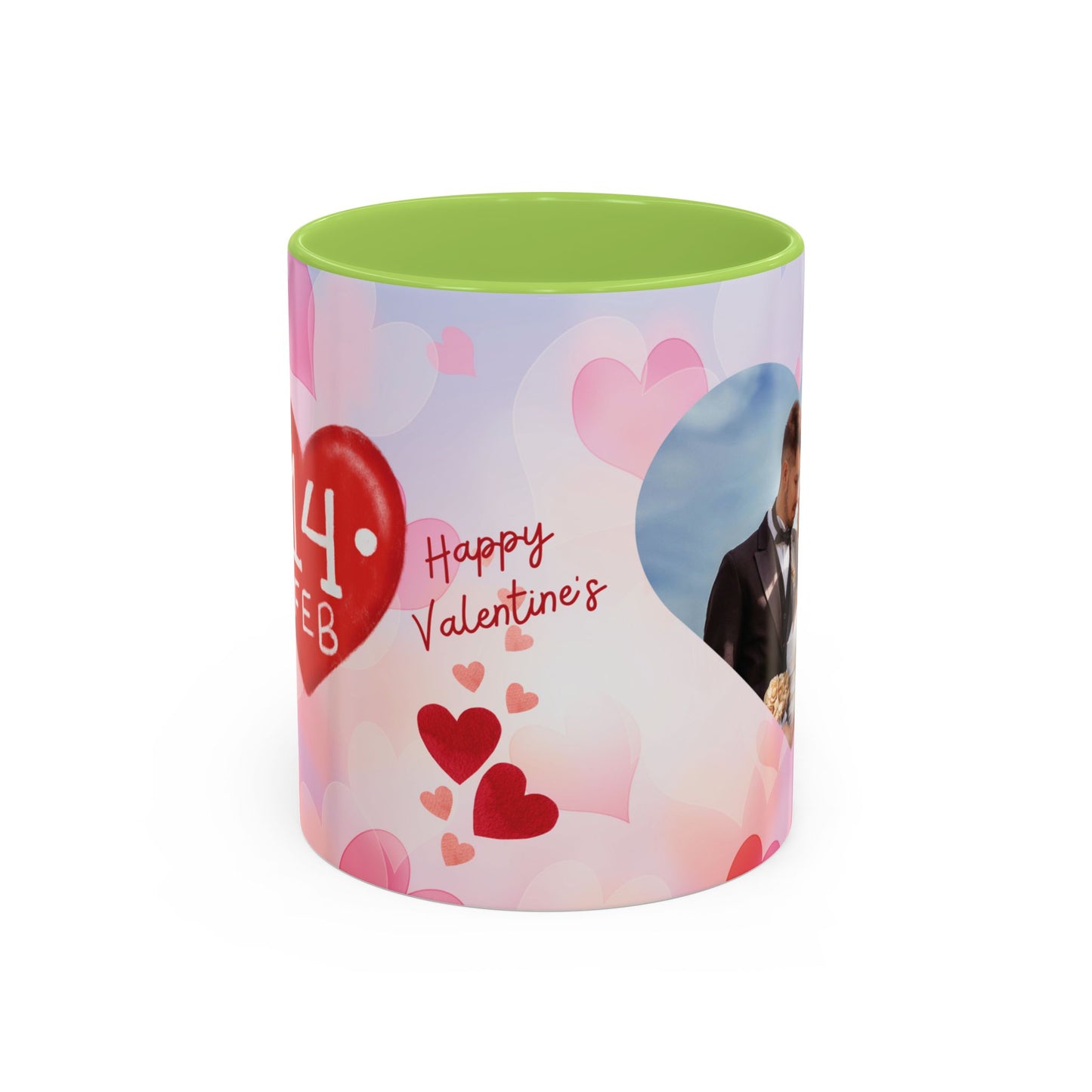 Valentine’s Day Mug Set – Romantic Heart & Custom Photo Design