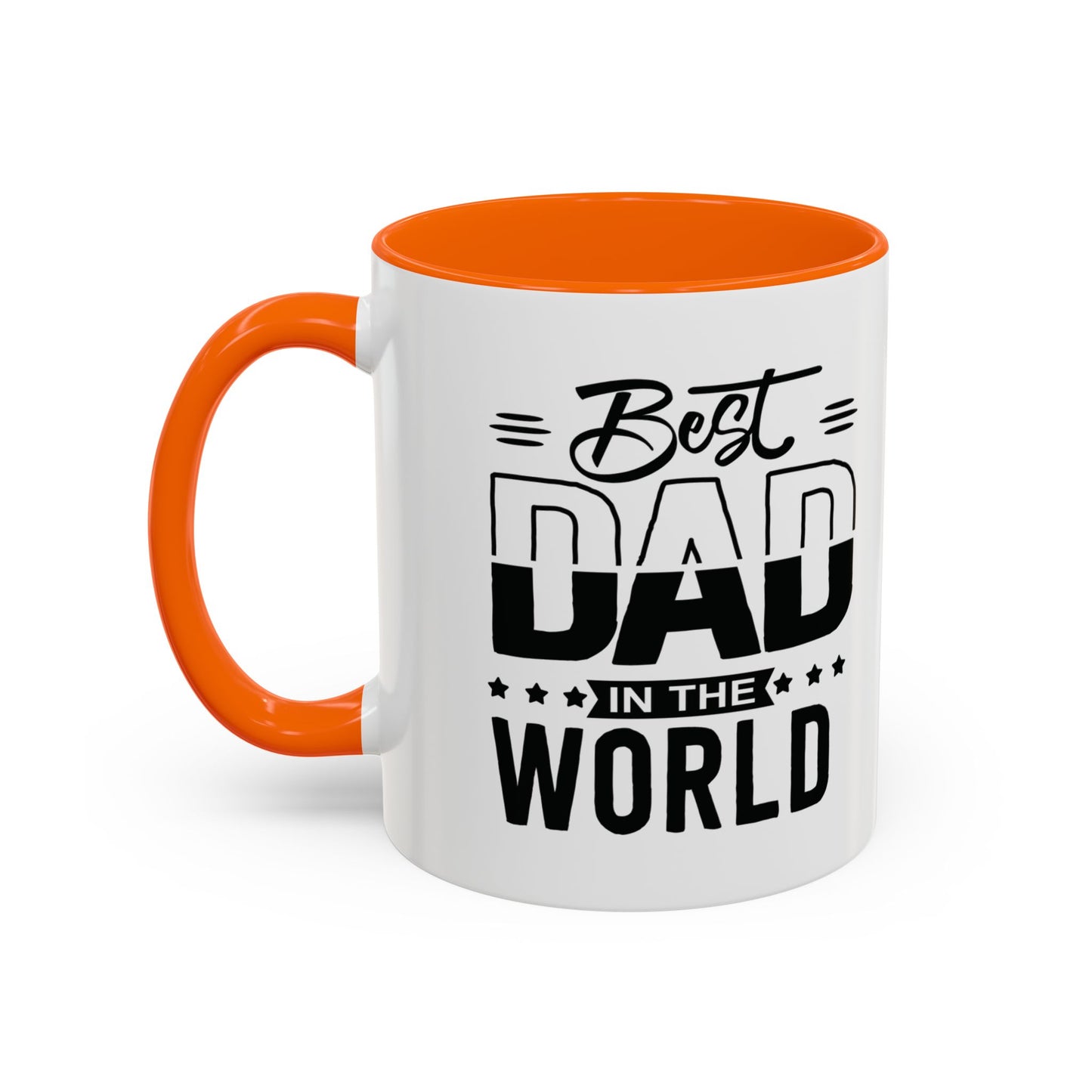 Custom Father's Day Accent Coffee Mug | 11oz & 15oz Personalized Ceramic Mug