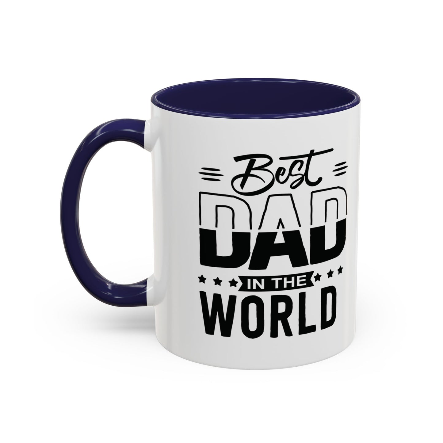 Custom Father's Day Accent Coffee Mug | 11oz & 15oz Personalized Ceramic Mug