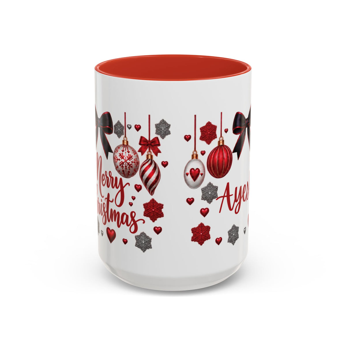 Personalized Christmas Mug with Name – Accent Coffee Mug (11, 15oz)