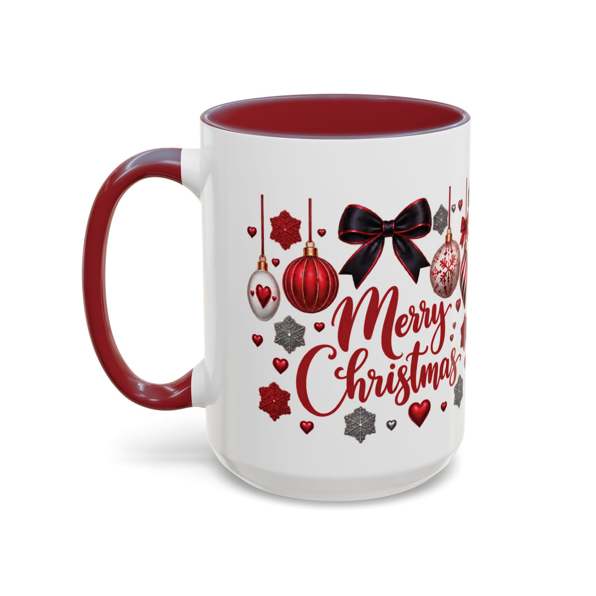 Personalized Christmas Mug with Name – Accent Coffee Mug (11, 15oz)
