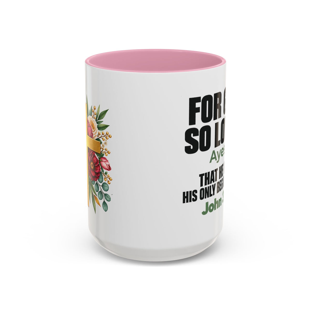 Personalized John 3:16 Christian Mug | For God So Loved Faith Gift (11oz, 15oz)