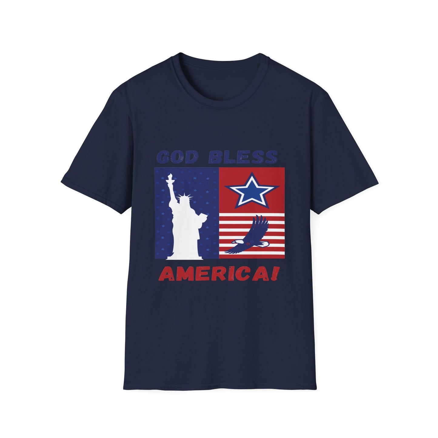 4th of July Unisex Softstyle T-Shirt |  Patriotic Tee