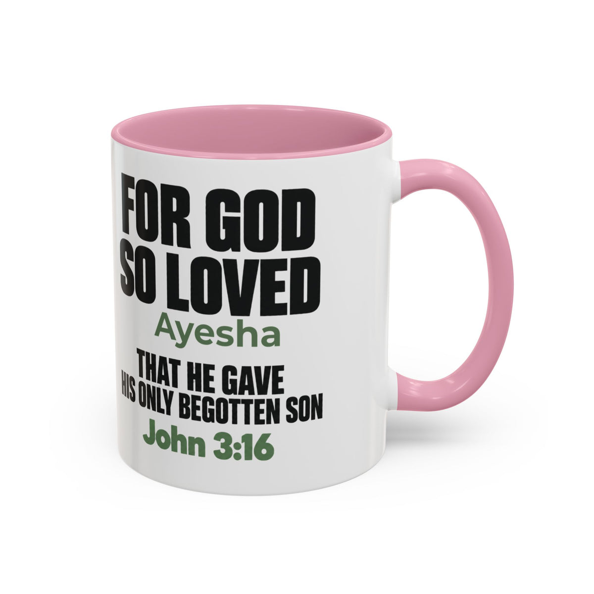 Personalized John 3:16 Christian Mug | For God So Loved Faith Gift (11oz, 15oz)