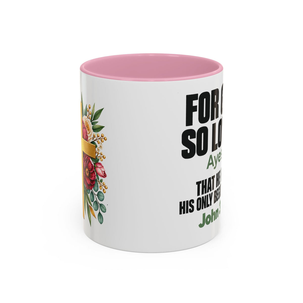 Personalized John 3:16 Christian Mug | For God So Loved Faith Gift (11oz, 15oz)