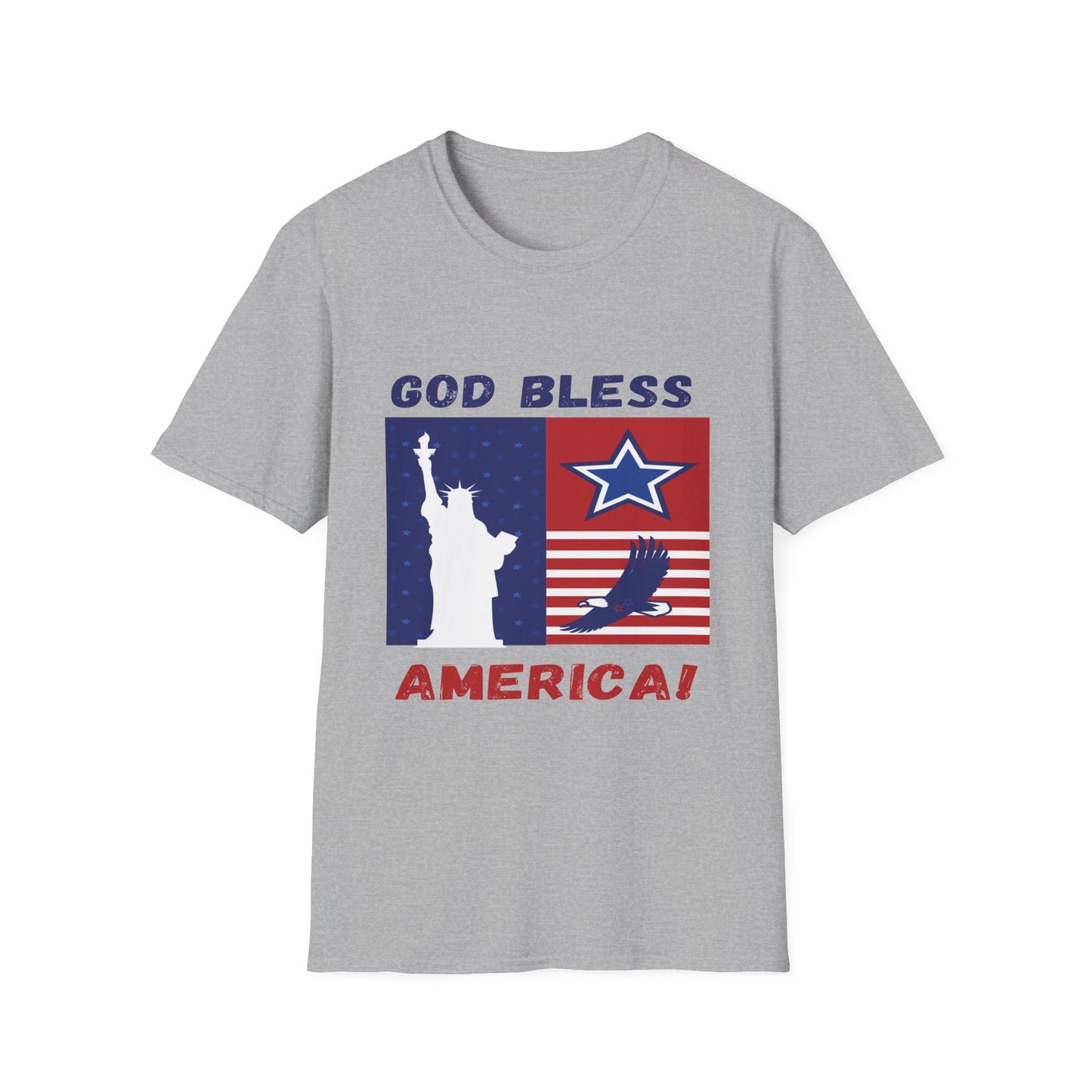 4th of July Unisex Softstyle T-Shirt |  Patriotic Tee