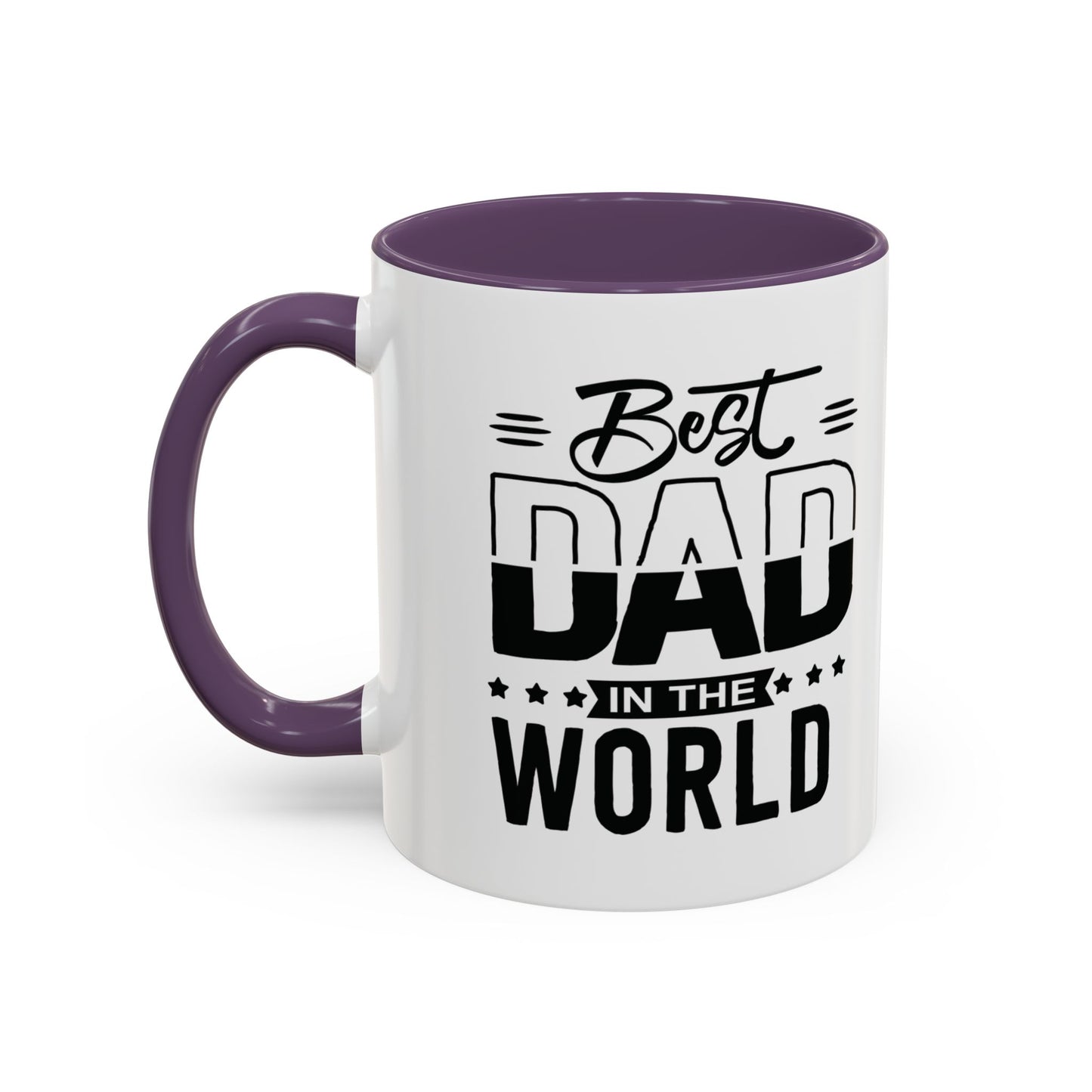 Custom Father's Day Accent Coffee Mug | 11oz & 15oz Personalized Ceramic Mug