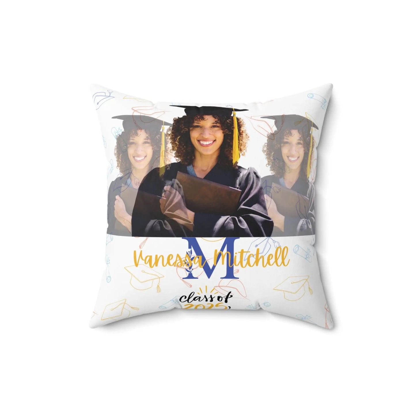 2025 Graduate Spun Polyester Square Pillow Printify
