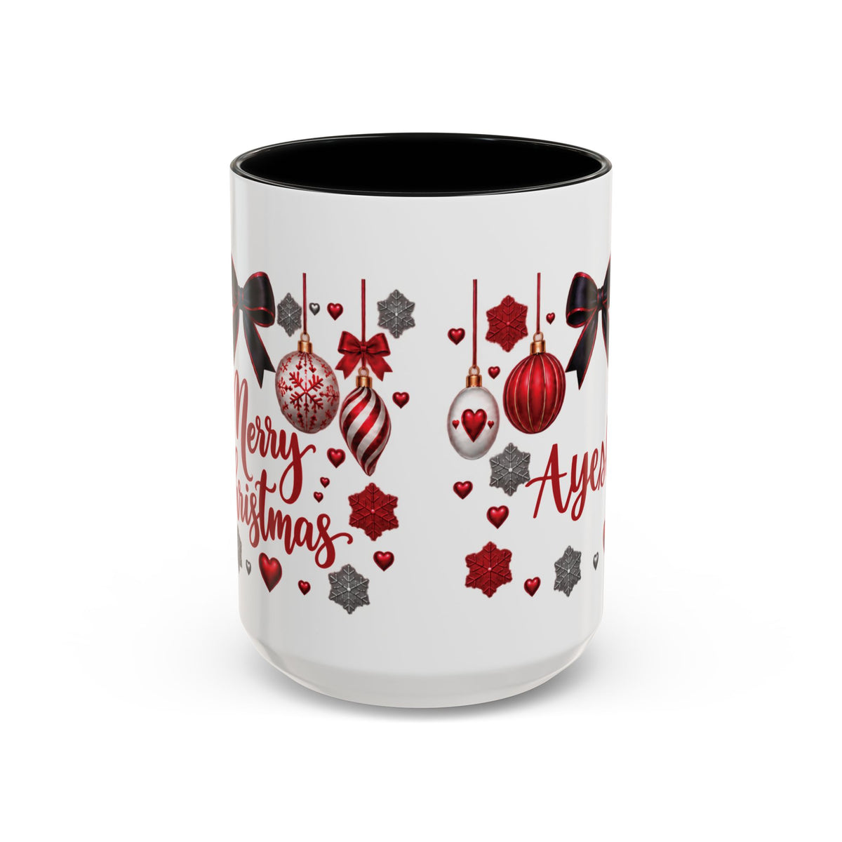 Personalized Christmas Mug with Name – Accent Coffee Mug (11, 15oz)