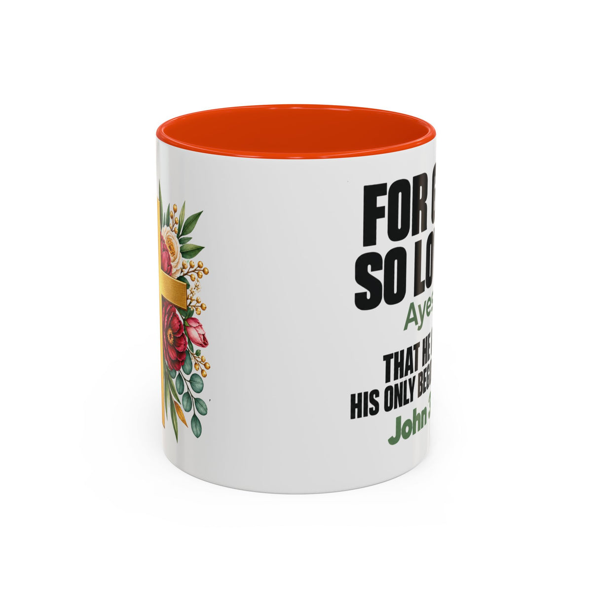 Personalized John 3:16 Christian Mug | For God So Loved Faith Gift (11oz, 15oz)