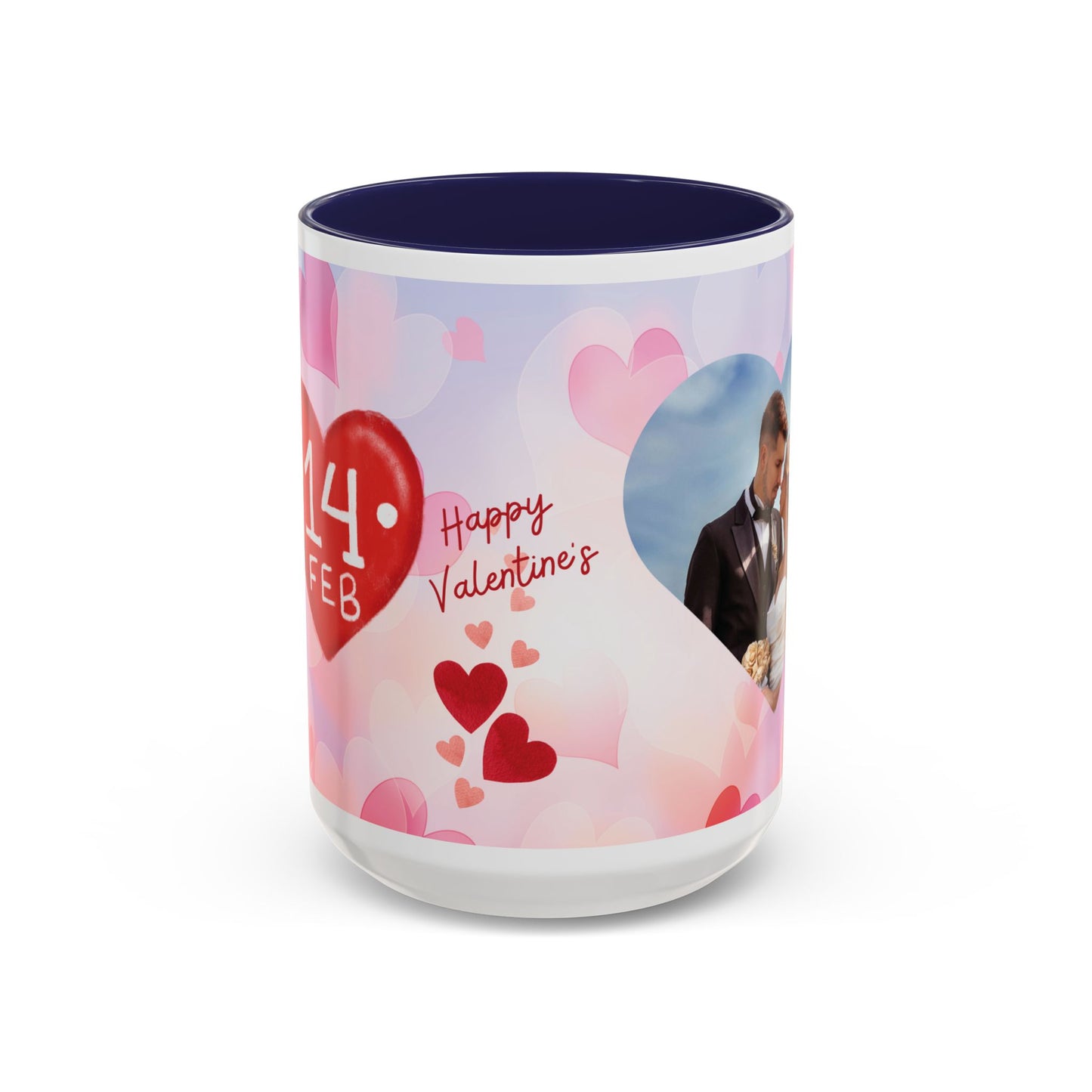 Valentine’s Day Mug Set – Romantic Heart & Custom Photo Design