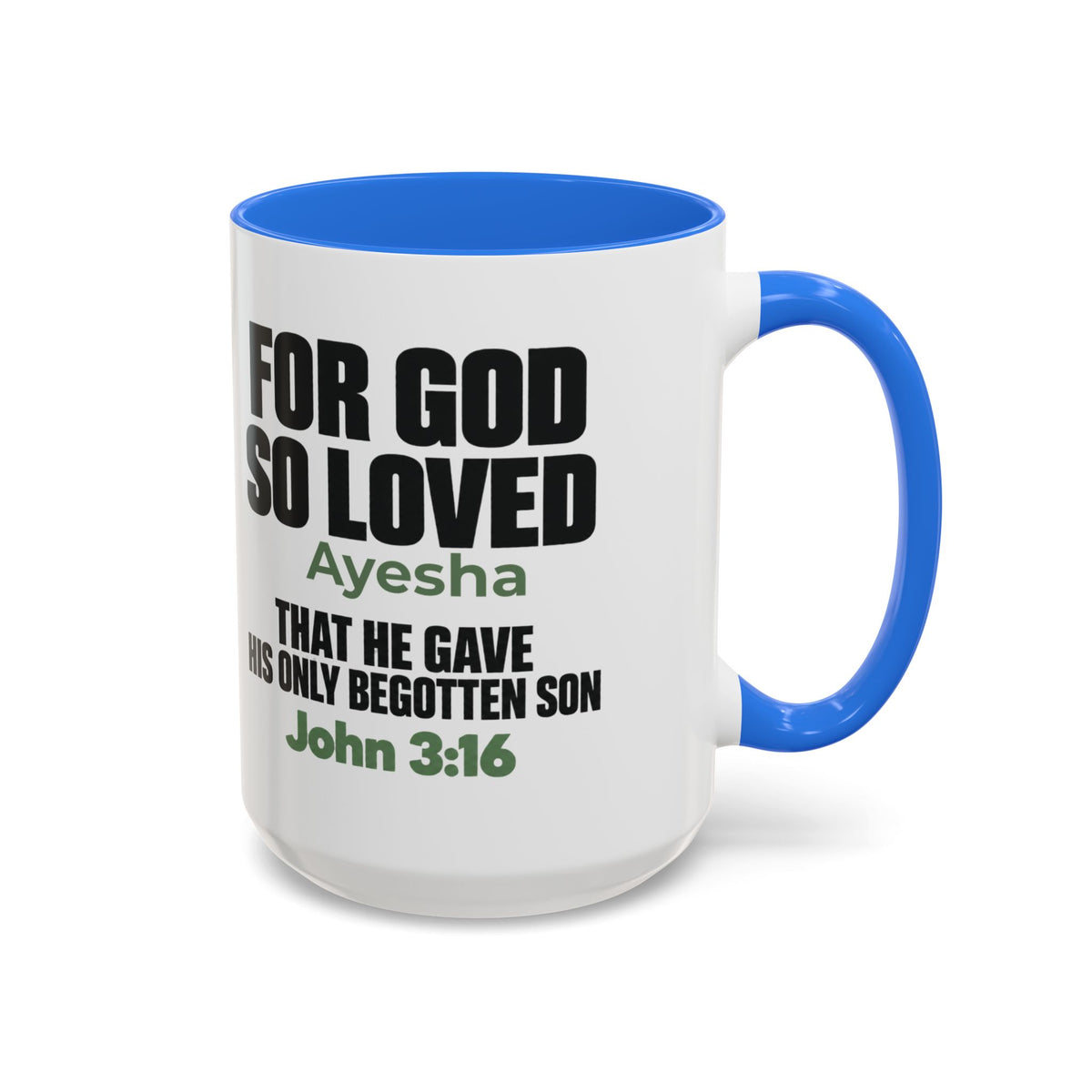 Personalized John 3:16 Christian Mug | For God So Loved Faith Gift (11oz, 15oz)