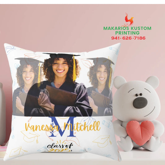 2025 Graduate Spun Polyester Square Pillow Printify