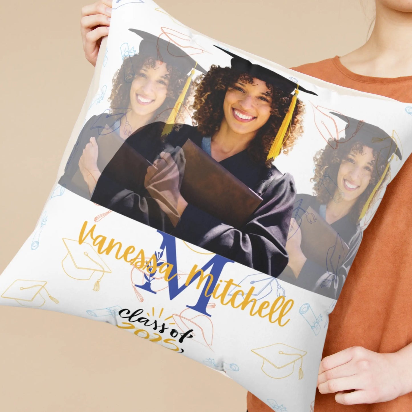 2025 Graduate Spun Polyester Square Pillow Printify