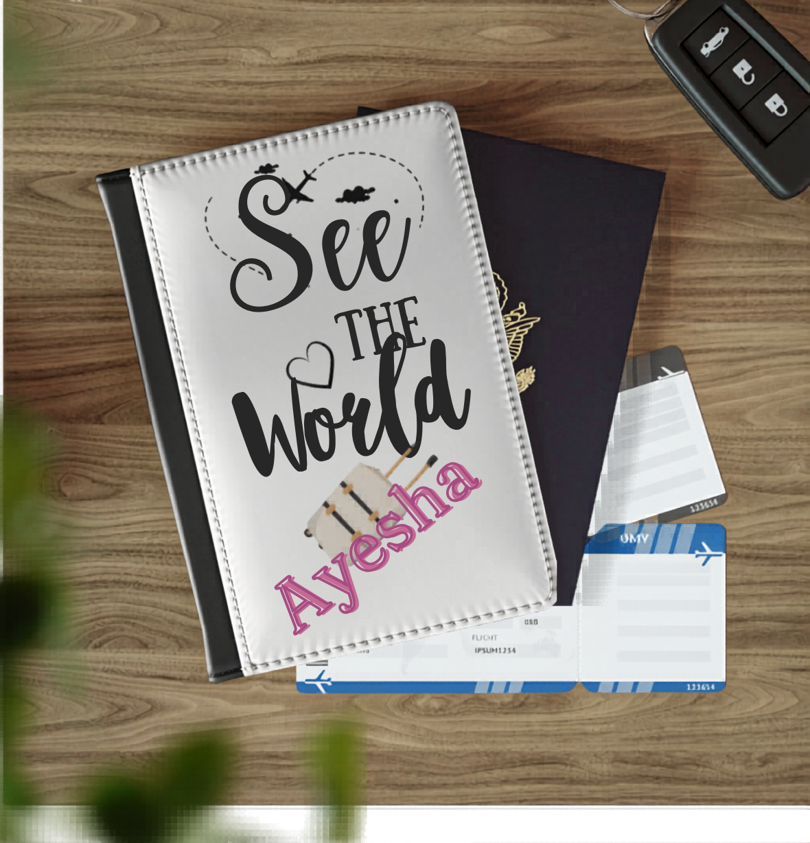 " Custom Passport Cover – “Travel Edition” (Personalized)