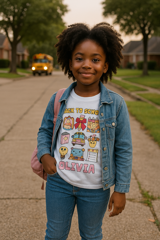 Custom Kids’ Shirt for First Day – Back to School Design