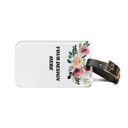 Floral Luggage Tag | Personalized Travel Tag | Custom Name Tag | Vintage Floral Baggage Tag | Gift for Travelers - Makarios kustom printing