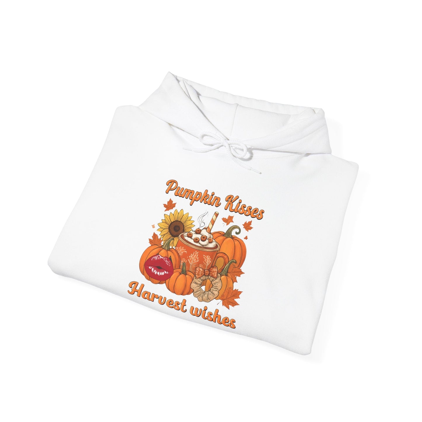 “Pumpkin Kisses & Harvest Wishes” Cozy Fall Hoodie - Makarios kustom printing